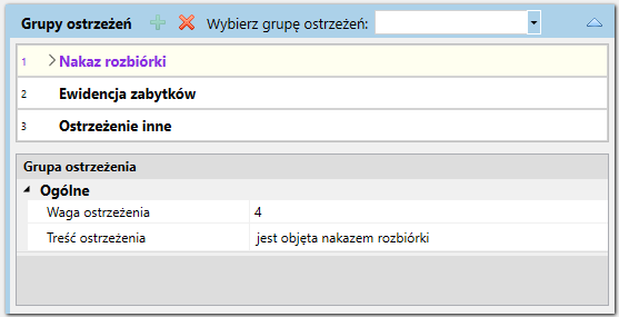 group warnings settings