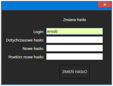 form change password